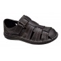 Sandale barbati casual din piele naturala Negru GKR73N